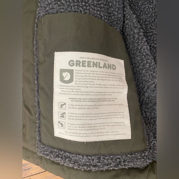 Fjallraven Men’s Greenland Winter Jacket Small Green G-1000 - Picture 6 of 11